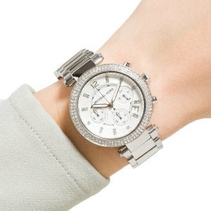 michael kors parker silver watch